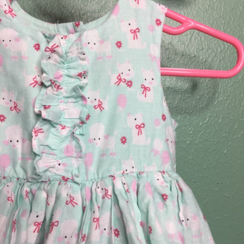 Baby Blue Puppy 3-6m Dress with Petticoat